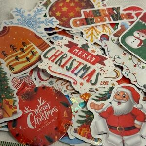 MERRY CHRISTMAS Waterproof Vinyl Stickers - 102pcs - NWT